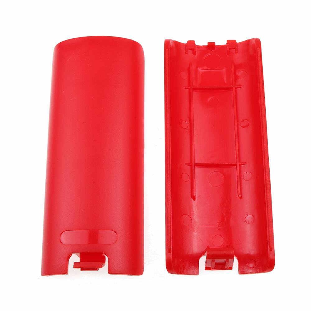 YuXi Copertura Posteriore della Batteria Porta Coperchio Replacment per Nintend per il Controllo Remoto Wii controllore Gamepad Maniglia Batteria Custodie Copertura: rosso