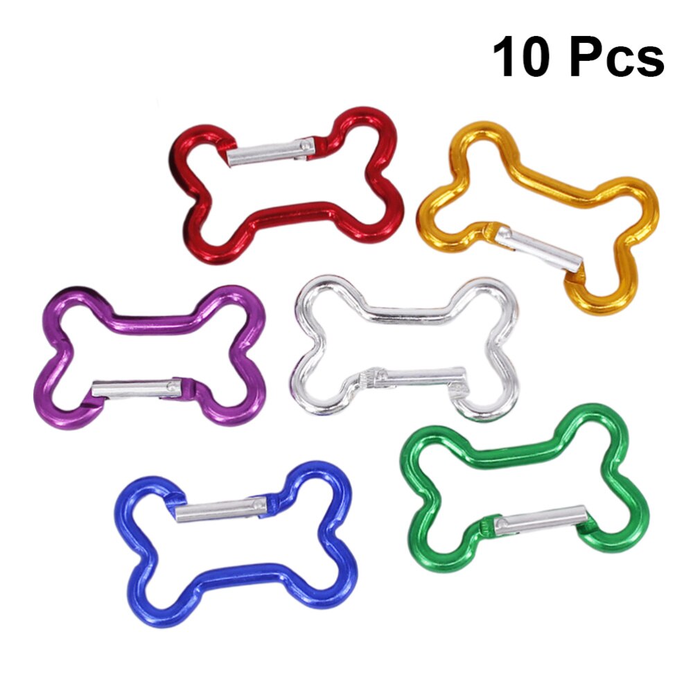 10 stuks karabijnhaak gesp aluminium botvorm klimgesp karabijnhaak voor reizen thuis buiten: Default Title