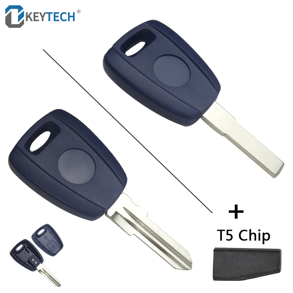 OkeyTech Vervanging Transponder Sleutelhanger Met T5 Chip SIP22/GT15R Ongesneden Blade Fit Voor Fiat Bravo Punto Ducato Dagelijks scudo