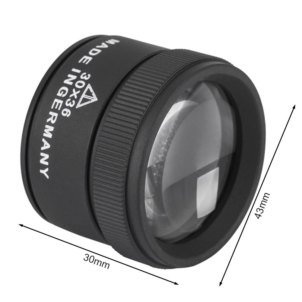 30X 10X Magnifying Glass Optical Lens Jewelry Coin Stamps Watch Repair Loupe Magnifying Glass Loupe Handheld Monocle Magnifier