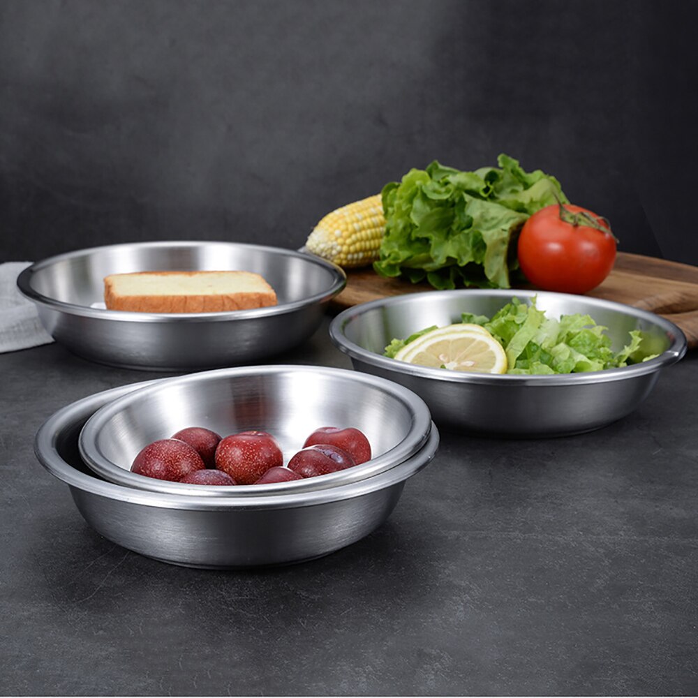 304 stainless steel plate dishes and plates For household cakes, dumplings, salad plates, western dishes, cold dishes