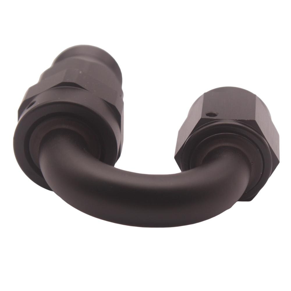 aluminium en -8 (an8) 180 gradere teflon/ ptfe skjult sortere slangekobling