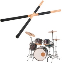 1 Pair WoodenHot Rods Rute Jazz Drum Sticks Drumsticks 40cm