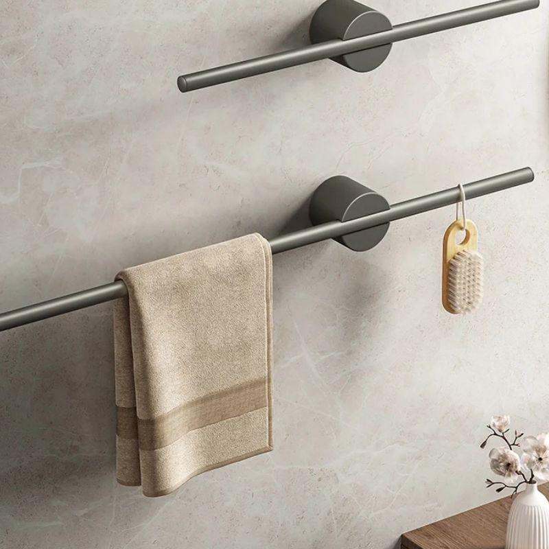 Toallero de baño extraíble montado en la pared, colgador de toallas, espacio de aluminio, estante de ducha, barra de toalla, estante de almacenamiento de cocina