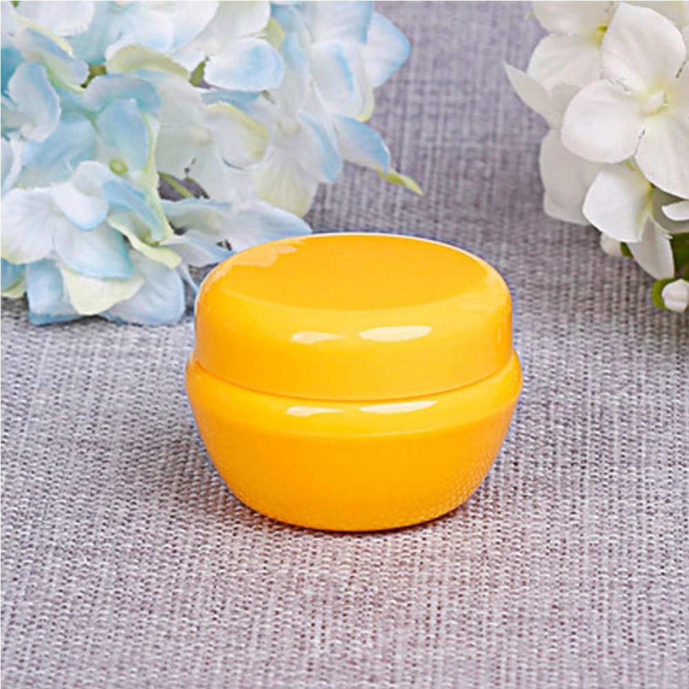 20 pz 5g 10g 20g 30g Vasetti Vuoti Campione Vaso Cosmetico Vasi Per Trucco con Coperchio Interno Crema Per Il Viso In Plastica Campione Contenitori Da Viaggio: YELLOW / 18ml