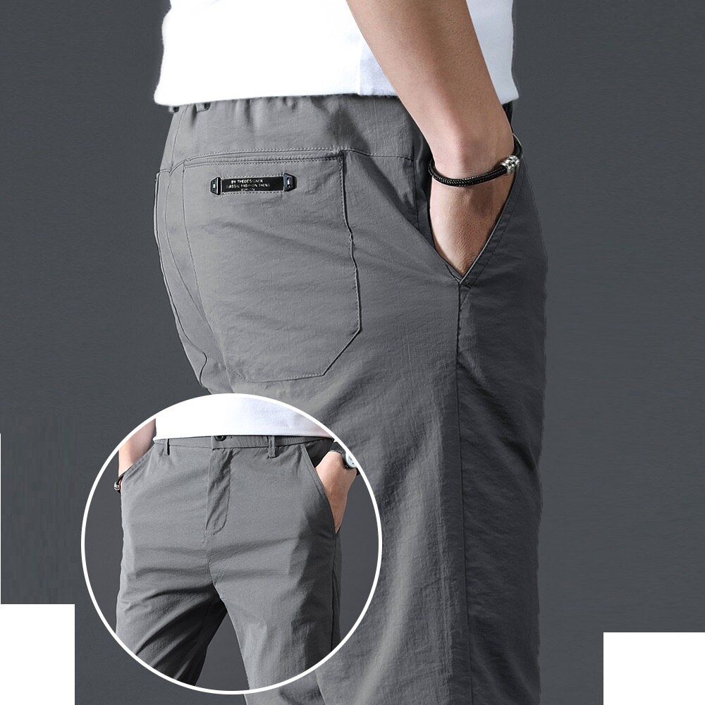 L'été Ultra-Mince Fiber De Viscose Pantalon de Costume D'affaires Pour Hommes Pantalon de Costume Slim Grande Taille Pantalon Formel Formelle Hommes Pantalons décontractés