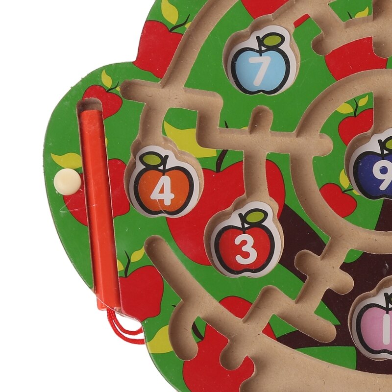 Æbletræ træ magnetisk pen labyrint spil labyrint børn lærer uddannelse legetøj  r9jd