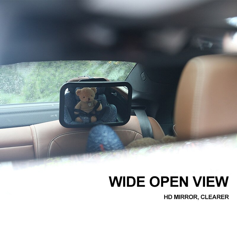 Asiento trasero ajustable espejo de coche cuadrado retrovisor espejo de seguridad Monitor de bebé accesorios de coche autopartes interiores