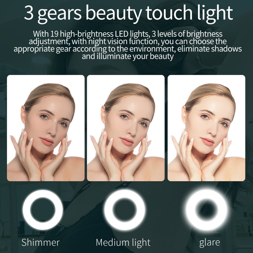 1080P USB Webcam PC Live Steam Video Broadcast Web Camera with Ring Light MIC Widescreen Video Work Home Accessory