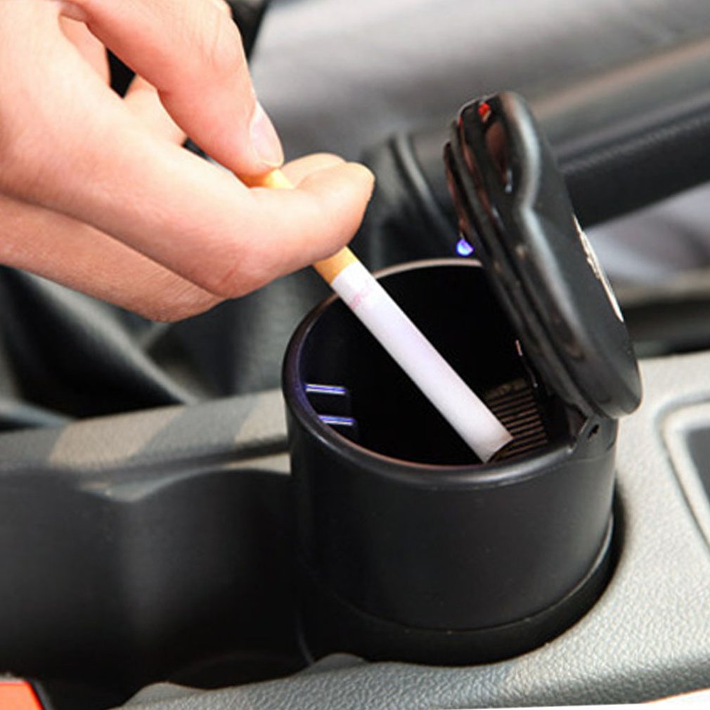 Auto asbak hoge vlamvertragende asbak voor 4s winkel asbak fabrikant draagbare eenvoudige auto asbak met licht