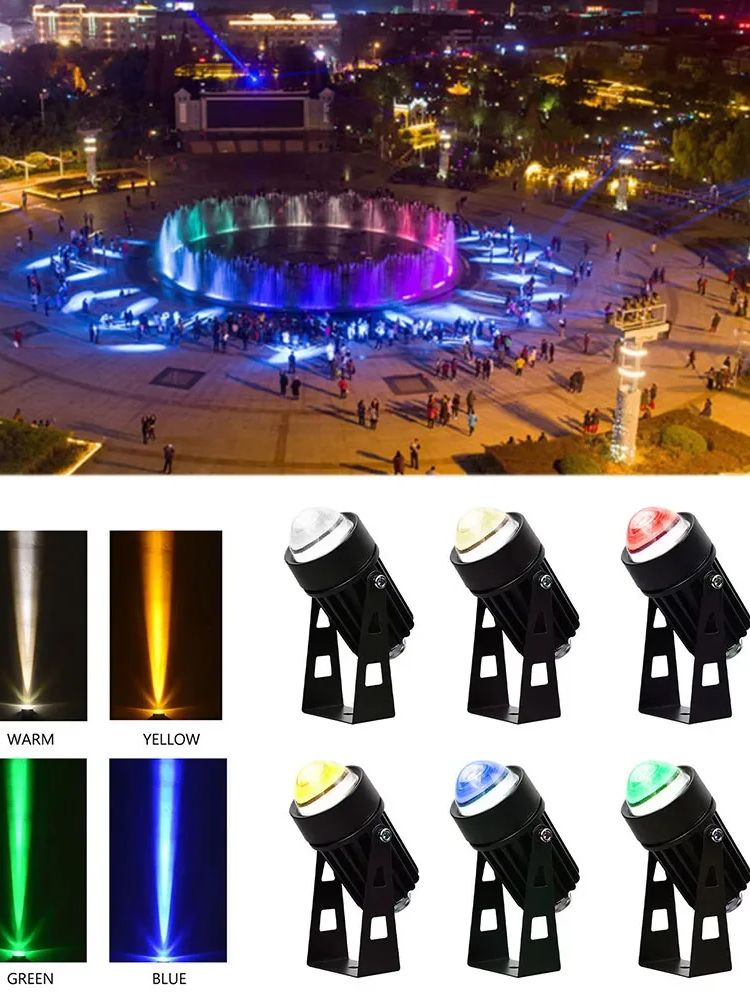 Outdoor IP65 Waterproof LED Wall Spotlights 9W 20W Landscape Lighting AC220V110V Red Green Blue RGB Spotlights a Beam of Light