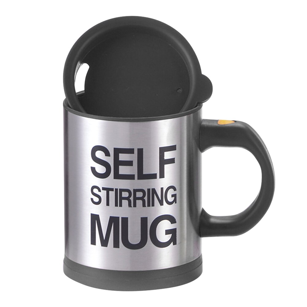 Automatic Stirring Cup Coffee Milk Tea Mixing Mug Electric Lazy Smart Cup: Black