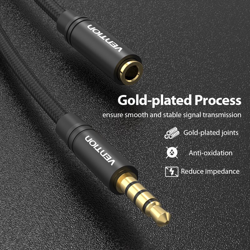 Vention Jack 3.5 mm Audio Extension Cable Male to Female Headphone Extension Cable for Huawei P20 lite Stereo 3.5mm AUX Cable