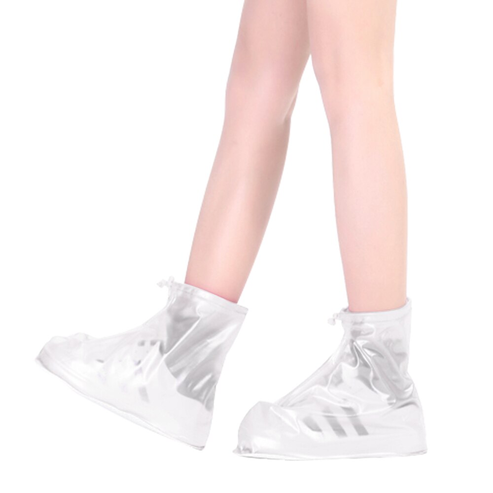 Skridsikker vandtæt regntæt pvc beskyttelse regnsko overtræk mellemrør genanvendeligt regnslag sko støvle til mænd kvinder overtrækssko