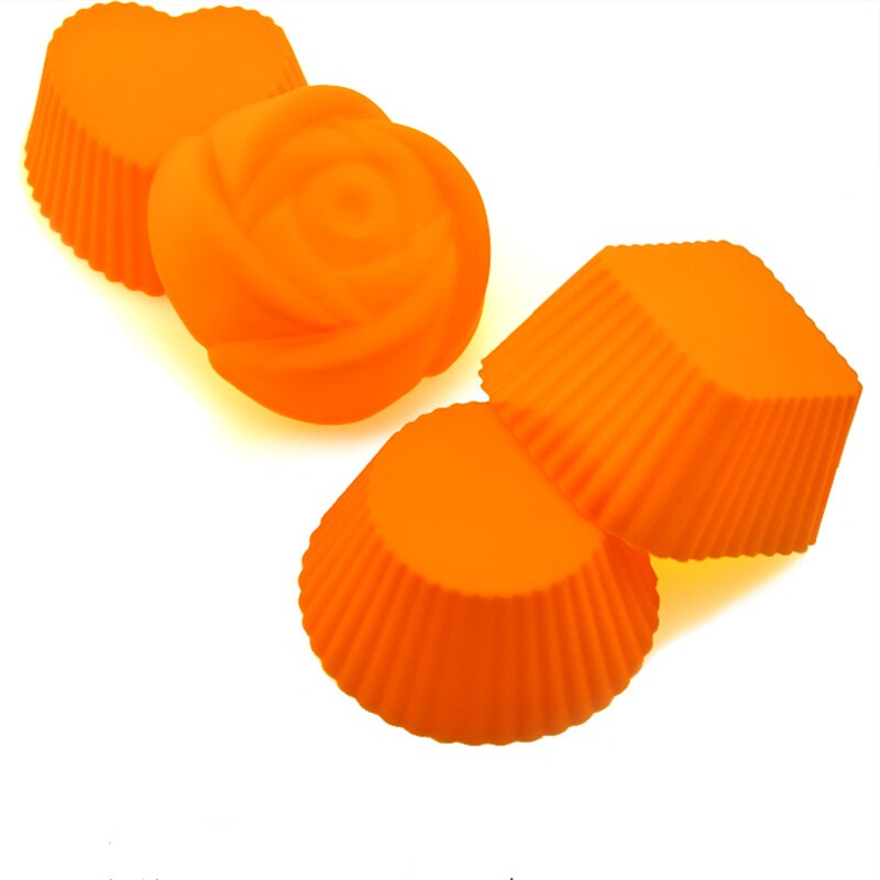 3 st silikon cupcake liners tårtform muffins fodral muti rund form cup cake verktyg bakform bakverk form olika former