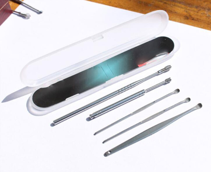 HANRIVER Stainless steel double rotary TaoErShao five suit ears expense dig wax cleaning tools