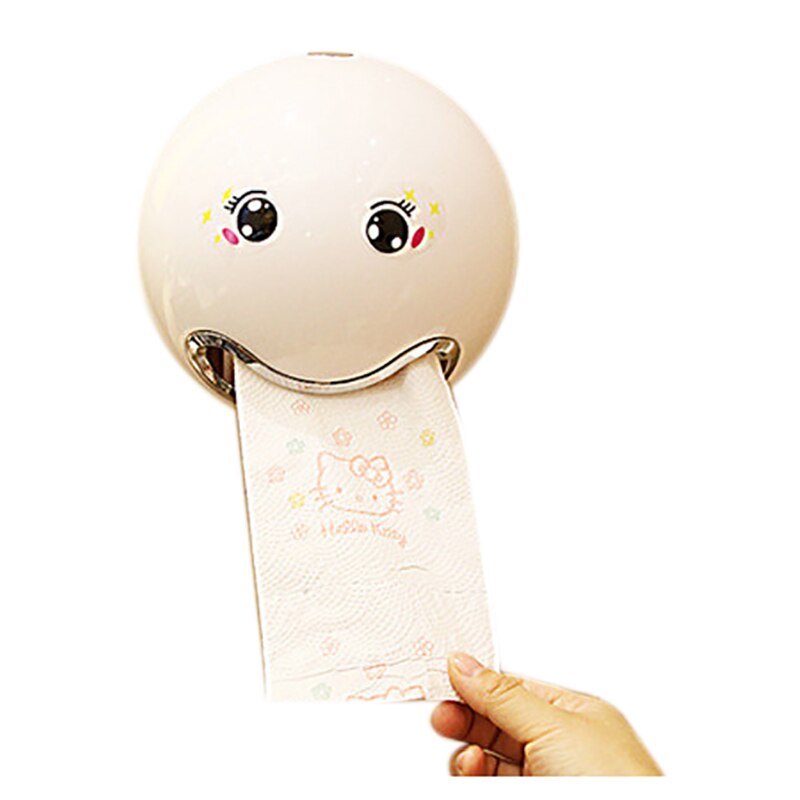 Ball formet søt vev boks bad toalett vanntett papir boks smil ansikt rull papir holdere kjøkken toalett forsyninger: Default Title