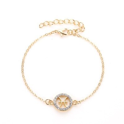 Wrap Armband Twaalf Sterrenbeelden Armband Gouden Weegschaal Schorpioen Maagd Vrouwen Stijl Wrap Armband Sieraden: Q