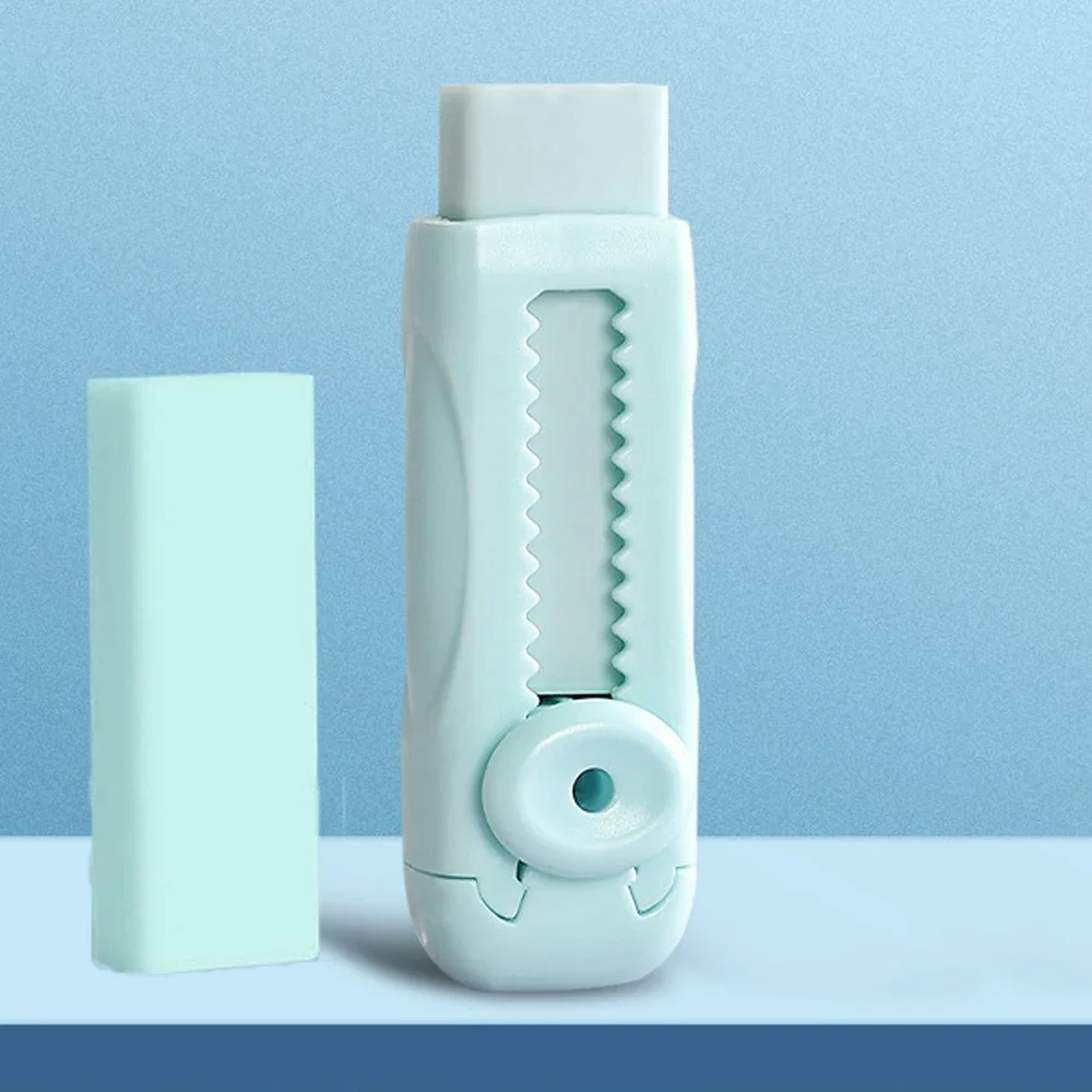 Pencil Eraser Useful Labor-saving Push Pull Rubber Wiping Stationery for Kids Students Drawing Writing School Supplies: Red