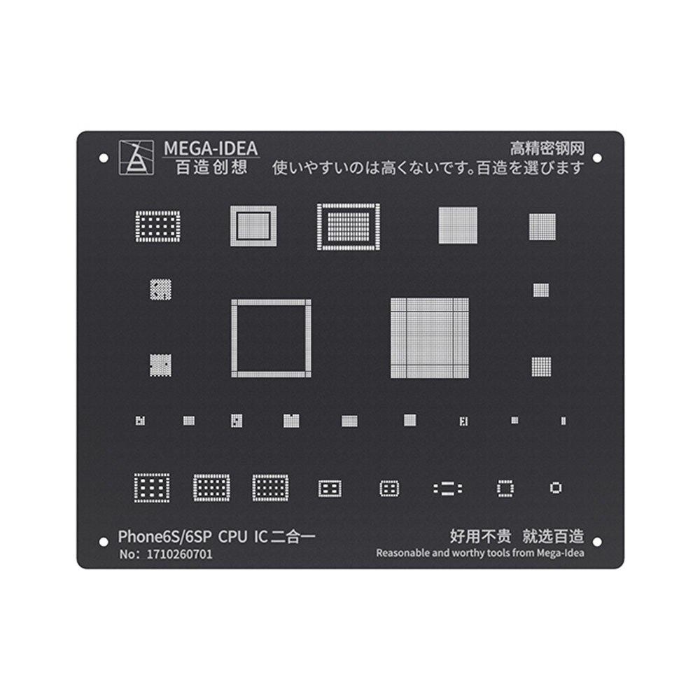 Qianli mega-idé iblack bga reballing stencil kit cpu ram power wifi ic plante tin net til iphone 6-11 pro max: Til  ip 6s 6sp