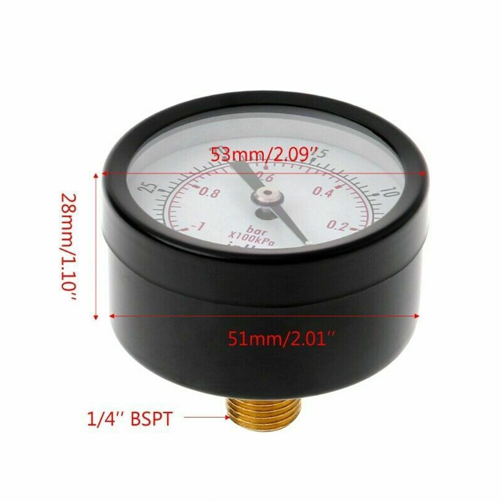 50mm Multipurpose Double Scale Measuring Vacuum Test Home Supplies Meter Portable Pressure Gauge Tools Easy Operate