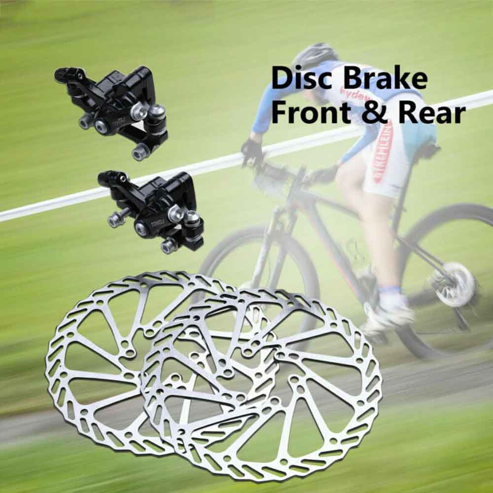 Bicycle disc brake kit mountain bike road bike aluminum alloy mechanical disc brake front and rear 160mm centerline rotor