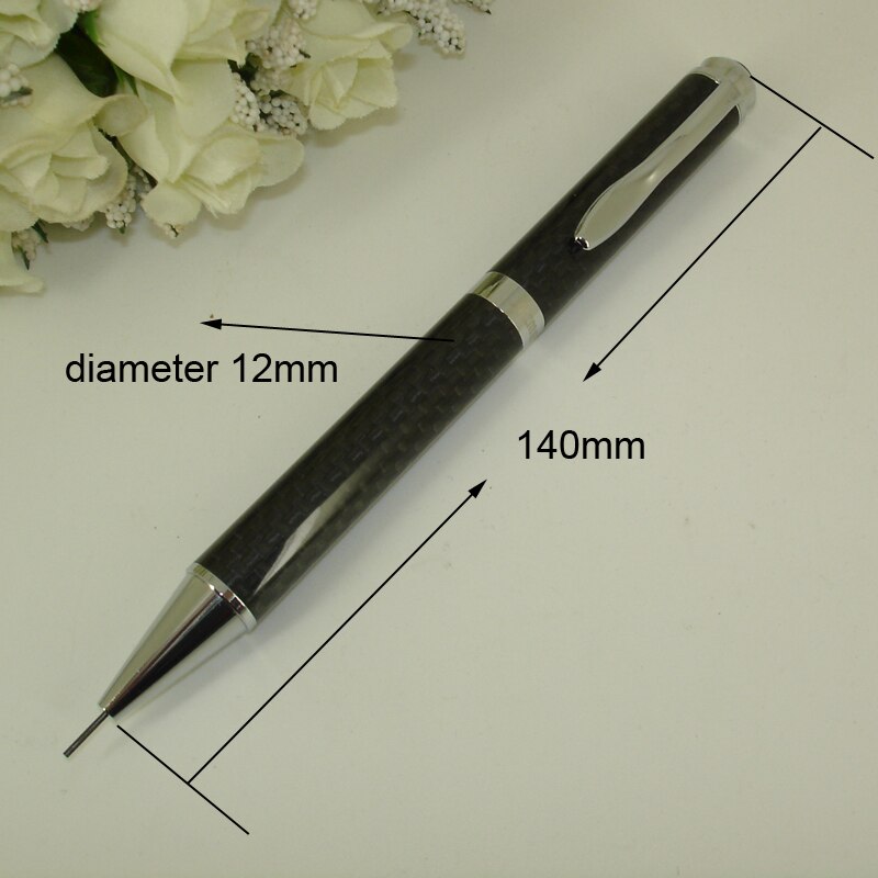 ACMECN Full Carbon Fiber Automatic Pencil Twist action Unique Brand School Stationery 0.9mm Mechanical Pencil with Eraser
