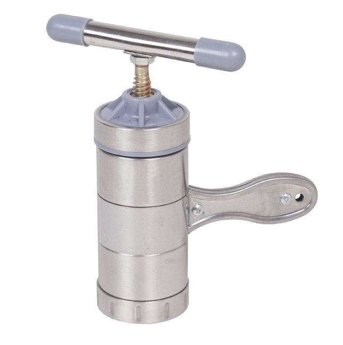 Máquina Manual para hacer Pasta, herramienta de cocina, 5 tipos de moldes para hacer fideos, prensa de pastelería, utensilios de cocina OK 0286, 1 ud.