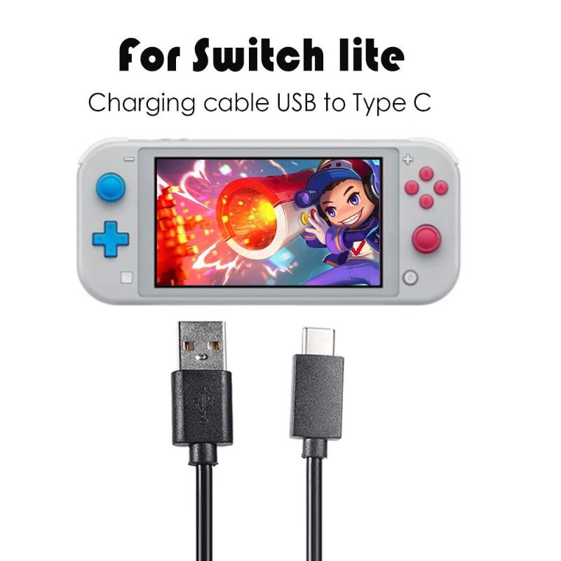 1m/3.28ft usb para tipo c 2a cabo de carregamento apto para nintendo switch lite console