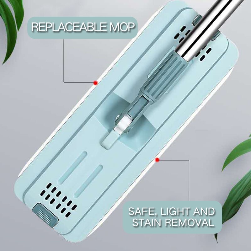 Automatic Spin Mop With Bucket Flat Squeeze Hand Free Wringing Magic Mop Microfiber Mop Pads Home Kitchen Floor Cleaning