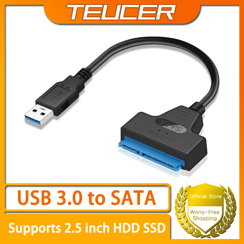 Adaptateur de disque dur USB 3.0 vers SATA 2.5 pouces SSD HDD pour ordinateur portable ordinateur de bureau adaptateur d'extension de disque dur Sata vers USB