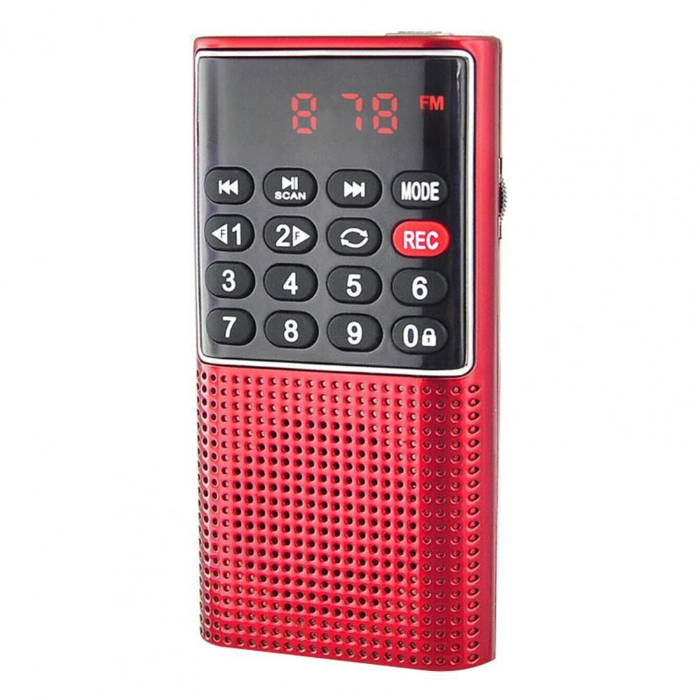 L 328 FM Radio Multifunctional Rechargeable Portable USB TF MP3 Handheld Speaker for Outdoor радиоприёмник: Red