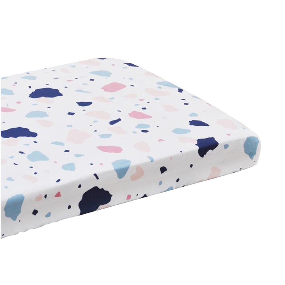 Monteret ark til baby nyfødte blød bomuldsseng sengetøj tegneserie print elastisk madras dækpuder beskytter til drengepiger: 6