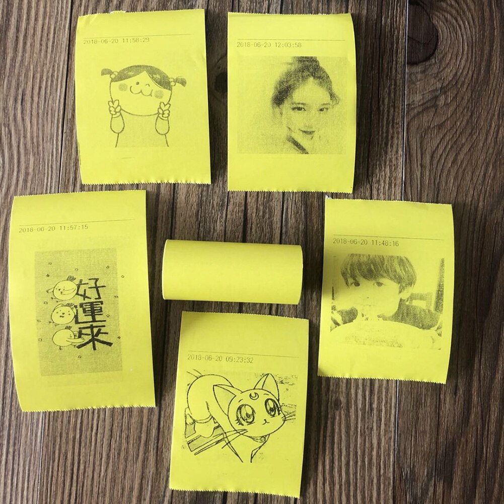 4 Pcs/set Portable Bill Receipt Durable Paste Roll Thermal Sticker Supermarket Self Adhesive Printing Paper Continuous