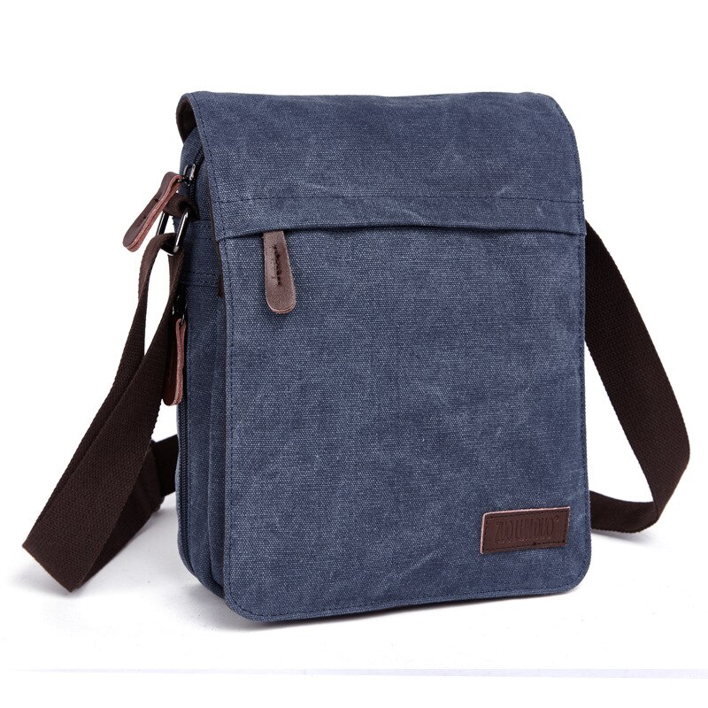 Casual Handbag Single Shoulder Bags Vintage Canvas Zipper Ipad Bag Cellphone bag Messenger Bags Tote: BLUE