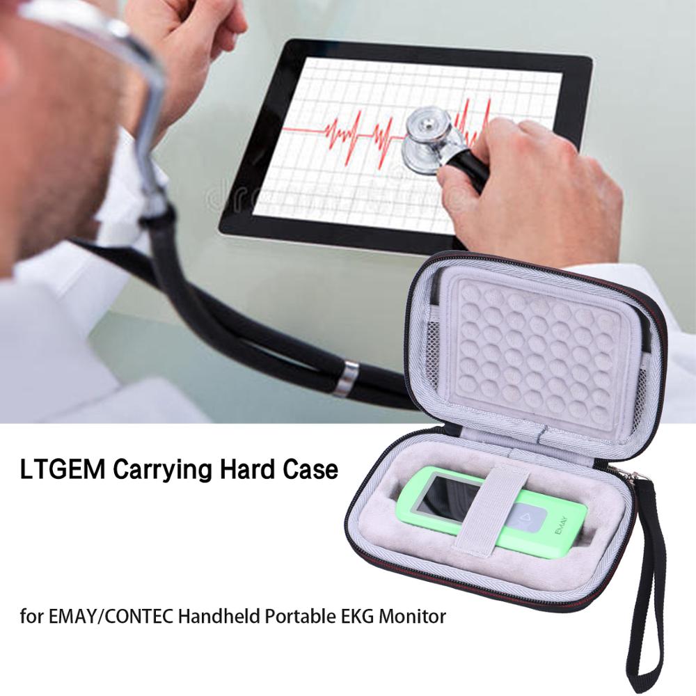 LTGEM EVA Wasserdicht Harte Fall für EMAY/CONTEC Handheld Tragbare EKG Monitor