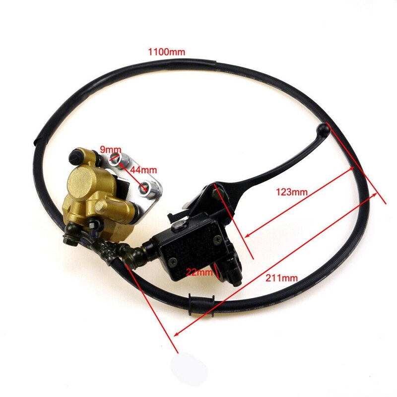 Motorcycle Hydraulic Front Brake Caliper Cylinder Master for Mini Bike Go Kart Trolley ATV 50Cc 70Cc 110Cc 125Cc