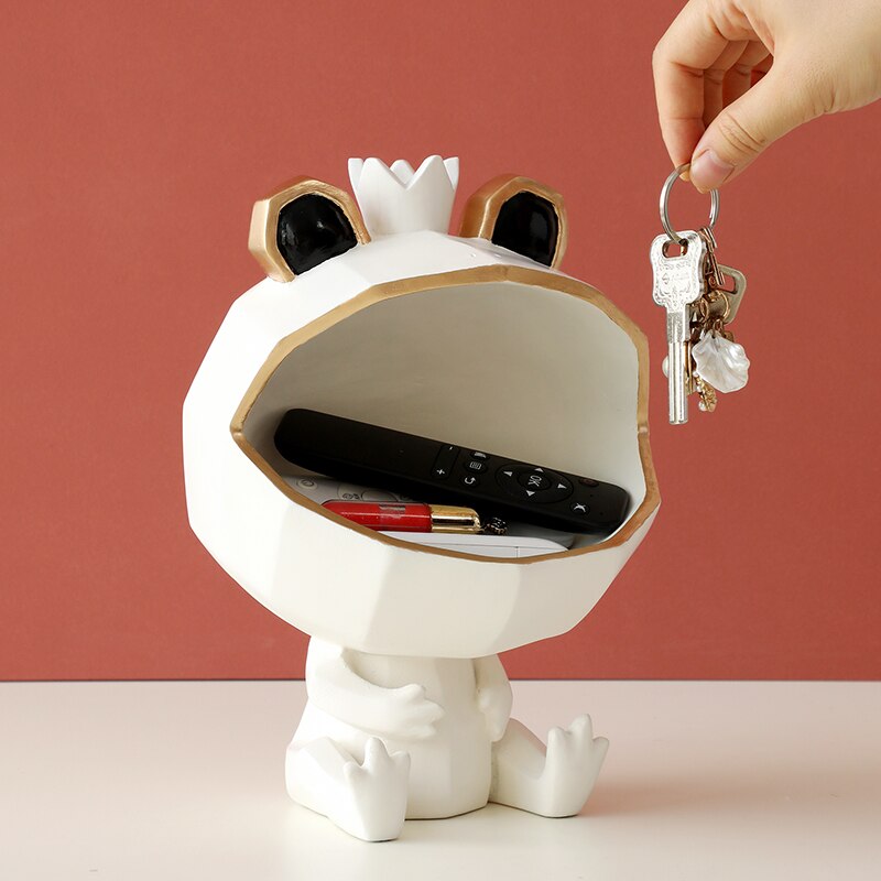 Frosch Lagerung Kasten Behälter Harz hause büro Schmuck Schlüssel Kasten Obst Süssigkeit Kasten Frosch figur skulptur moderne kunst statuen für dekoration
