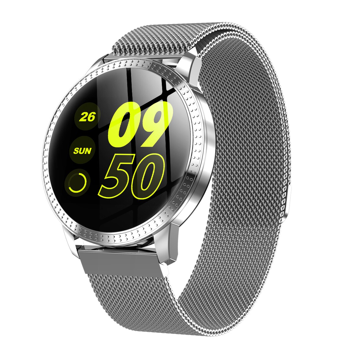 Smartwatch CF18 - OLED Color Screen - Fitness Tracker - Heart Rate & Blood Pressure Monitor - for Men & Women: Silver