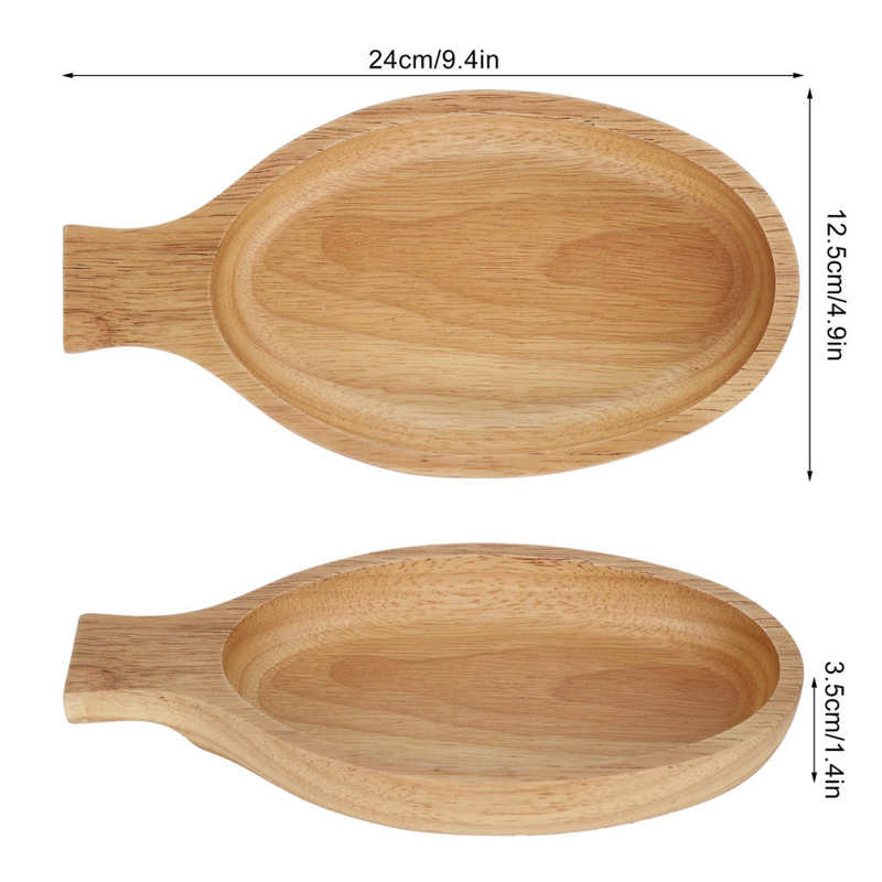 Plato de madera con forma de pez, 9,4x4,9x1,4 pulgadas, para comida, cafetería, para el hogar