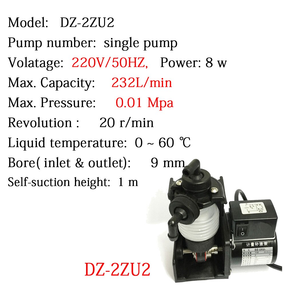 Dosing Bellow Water Pump DZ-2ZU2 220V 50HZ Metering Quantitative Supply Of liquid Developing Replenish