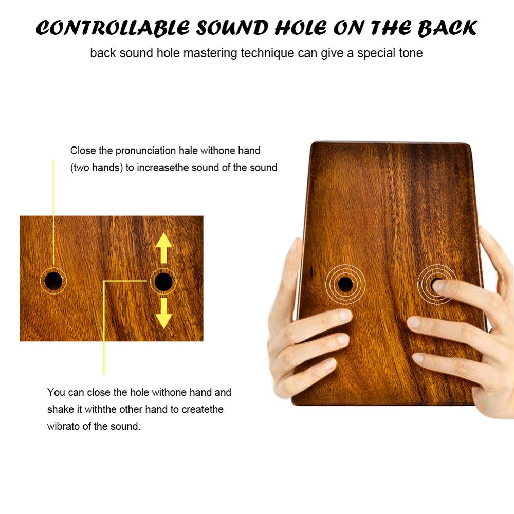 Piano Kalimba de 17 teclas de pino macizo africano de caoba, dedo pulgar, juego de Piano con guitarra, instrumentos musicales de madera, para chico