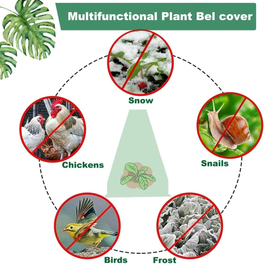 1-30PCS Reusable Plant Bell Cover Transparent Seedling Protective Cover for Shield Plant From Bird Snail Garden Planting Supply