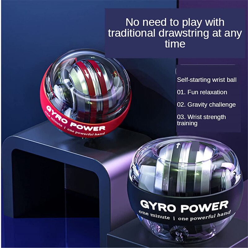 Led Gyroscopische Powerball Autostart Bereik Gyro Power Wrist Ball Met Teller Arm Hand Spier Kracht Trainer Fitnessapparatuur