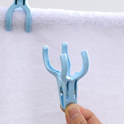 Plastic clip double spring drying clip clothes clip Washing clothes drying rack 6 pack