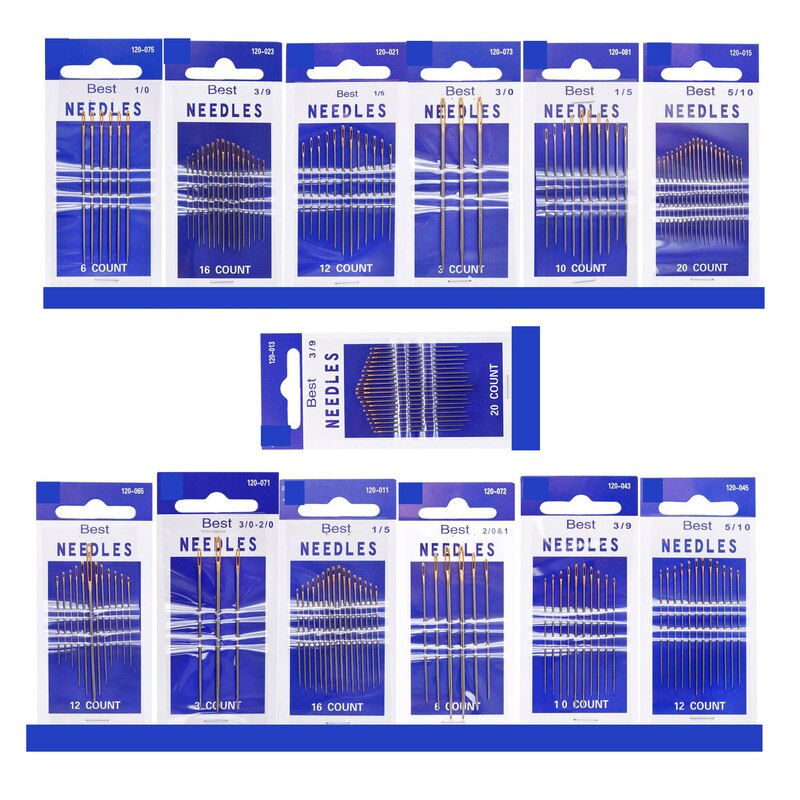 1Set Big Eye Sewing Needles Stainless Steel Needle Craft Hand Stitch Tool for for Leather Bag Sewing