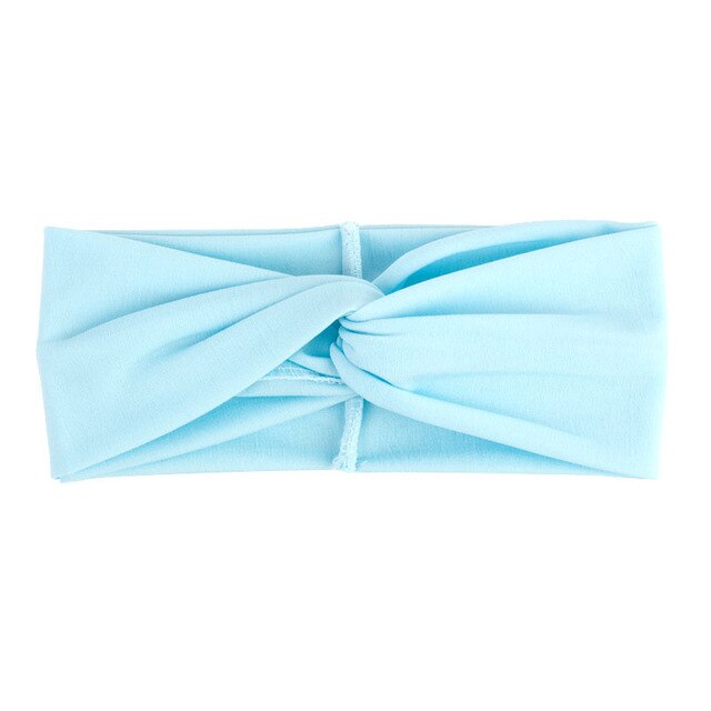 Geebro-turbante elástico de retales para mujer, diademas giratorias, cintas elásticas para el pelo, diadema de para Yoga, cinta para la cabeza para Spa para niña: Beige