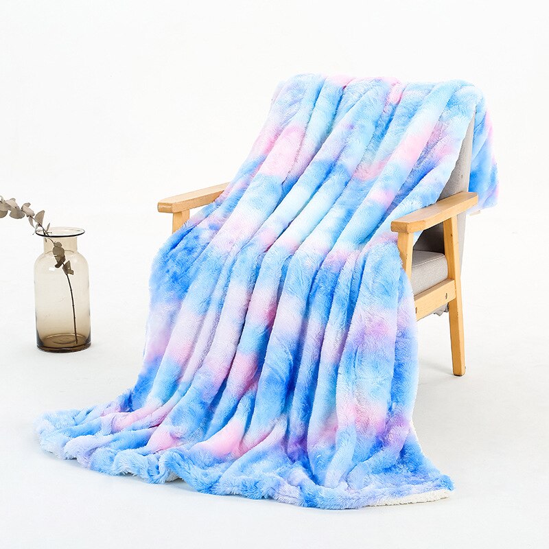 Claroom mantas para Bedssuper suave, manta de punto Throw Bedding Blanket Rainbow edredón xx56 #