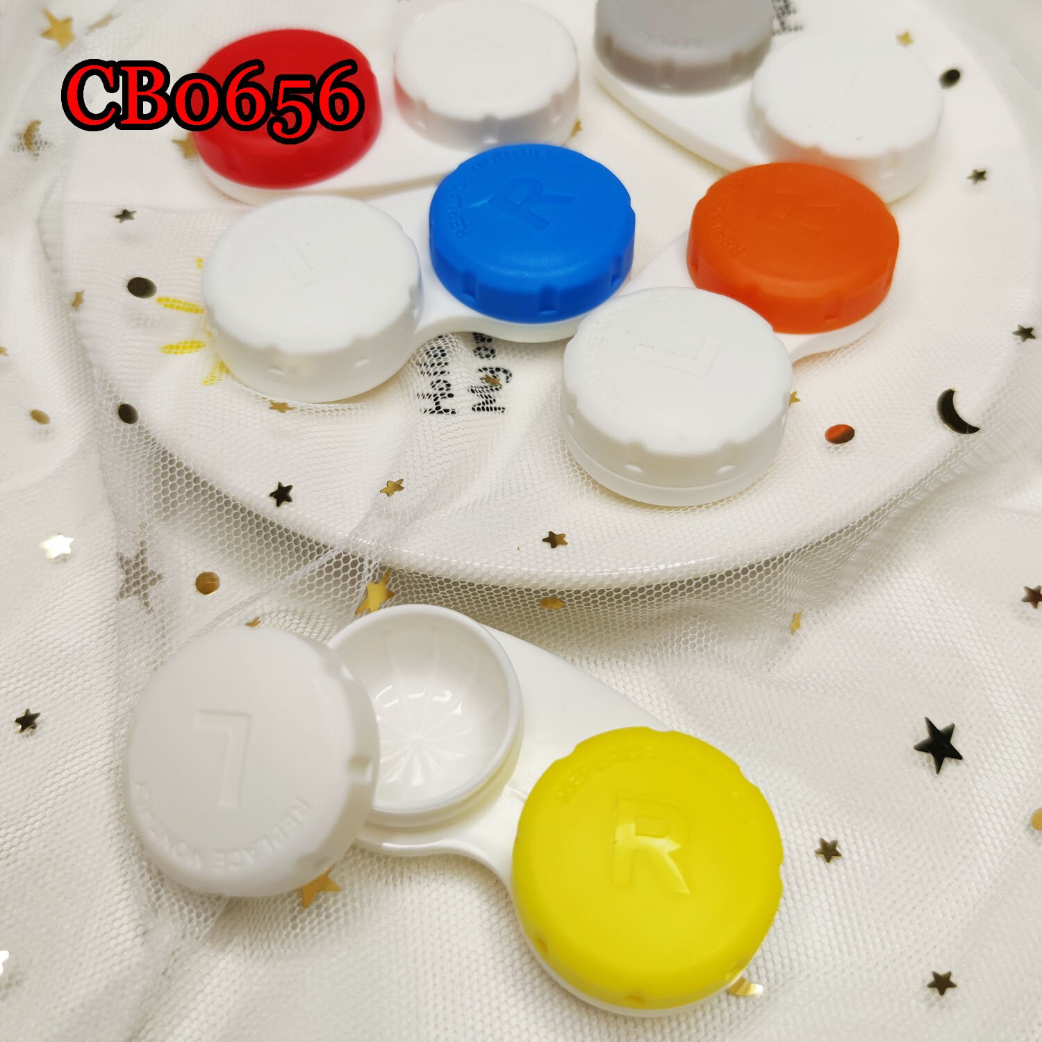 Candy Color Contact Lens Case Pocket Box Convenient Travel Box for Lenses Container CB0656