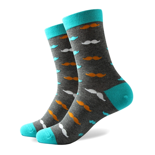 Chaussettes moustache en coton peigné pour hommes 9 styles taille américaine (7.5-12): 327